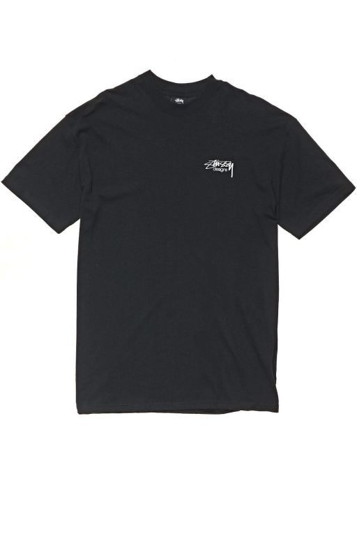 Stussy Mens Designs SS T Shirt Black - DFILW7960